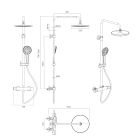 Set ensemble de douche Oltens Vatten 36505610, bec pour mitigeur Oltens Numa 39106610