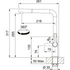 Set mitigeur de cuisine Franke Maris Slim L Pull-Out 115.0728.394, distributeur de savon Franke Active SM 119.0547.906