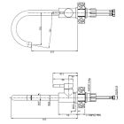 Set évier granit-acier inoxydable Quadron Edward FUS_E7844BI_3623500BS, insert d'égouttage Quadron Q R3825GR_MP