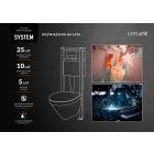 Set cuvette WC avec abattant à descente lente Cersanit Zen S701-428, châssis encastré avec bouton de chasse d'eau Cersanit S701-778