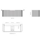 Set armoire Oltens Hamnes 60025000, plan de travail suspendu Oltens Hamnes 63015300