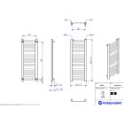 Set radiateur de salle de bain Instal Projekt Retto RET-40/110, kit thermostatique Instal Projekt Z17 606400001