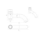 Set ensemble de douche Oltens Vatten 36505610, bec pour mitigeur Oltens Numa 39106610