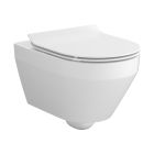 Set cuvette WC avec abattant à descente lente Cersanit Crea S701-927, châssis encastré avec bouton de chasse d'eau Cersanit S701-779
