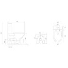 Set cuvette de WC compacte Oltens Jog 44000000, abattant de WC Oltens Hamnes 45111000