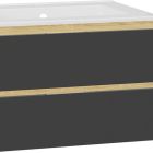 Set corps de meuble Excellent Tuto 2.0 MLEX.2172.800.GRBL, lavabo Excellent Pik CEEX.6517.800.WH, MLEX.2151.800.01.GR