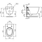 Set ensemble Combi-Pack avec abattant Ideal Standard i.Life O T572501, châssis encastré Ideal Standard Prosys R020467, R0121A6