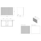 Set armoire Oltens Lun 60028060, plan de travail suspendu Oltens Lun 63025000