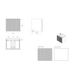 Set armoire Oltens Lun 60032300, plan de travail suspendu Oltens Lun 63024000