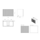 Set armoire Oltens Lun 60033900, plan de travail suspendu Oltens Lun 63025000