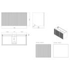 Set armoire Oltens Lun 60034000, plan de travail suspendu Oltens Lun 63026060