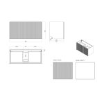 Set armoire Oltens Lun 60034060, plan de travail suspendu Oltens Lun 63026000