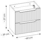 Set armoire Comad Nova Coast Evoke NOVA COAST EVOKE 82-60-40-2S, lavabo Comad Sky 3 SKY 3 60CM DP (E-8099-3-60)