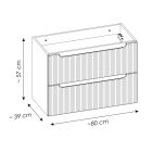 Set armoire Comad Nova Coast Evoke NOVA COAST EVOKE 82-80-40-2S, lavabo Comad Sky 3 SKY 3 80CM DP (E-8099-3-80)