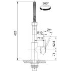 Set évier en acier inoxydable Franke Box 127.0453.656, mitigeur de cuisine Franke Smart Glenda 115.0747.475, 112.0717.084