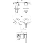 Set mitigeur bain-douche Excellent Pi AREX.1240.02AB, raccord de tuyau avec poignée Excellent Pi AREX.1241AB, AREX.3025AB, AREX.3140AB, AREX.SH.023AB