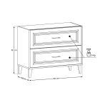 Set armoire Comad Dorothy Ristretto DOROTHY RISTRETTO 82-100-46-2S, lavabo Comad Lena UN-LENA-MB2, RISTRETTO 89-100-46 M