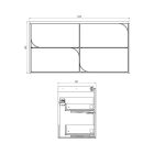 Set armoire Cersanit Crea II S1058–028, lavabo Cersanit Crea K673-006