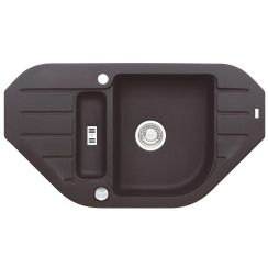 Alveus Niagara évier en granit 90x50 cm noir 1126091