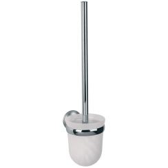 BISK Dakota brosse wc à visser chrome-verre-satin 71750