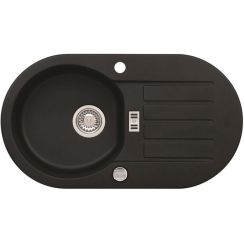 Alveus Niagara évier en granit 77.5x43.5 cm noir 1124091