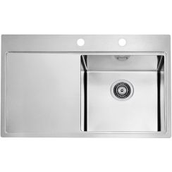 Alveus Pure évier en acier inoxydable 79x52.5 cm acier 1103651