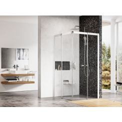 Ravak Matrix cabine de douche 80x80 cm carrée aluminium brillant/verre transparent 1WV44100Z1