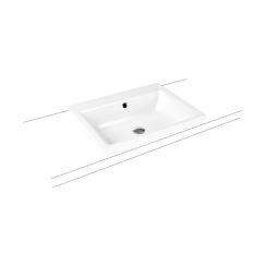 Kaldewei Puro lavabo 60x46 cm rectangulaire à poser blanc brillant 900406013001
