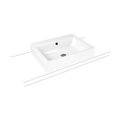 Kaldewei Puro lavabo 60x46 cm rectangulaire à poser blanc brillant 900706013001