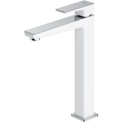 Omnires Parma mitigeur de lavabo sur pied chrome-blanc PM7412CRB