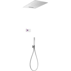 Tres Shower Technology ensemble de douche encastré avec thermostat oui chrome-blanc 092.863.04