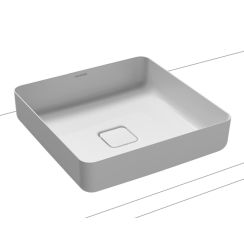 Kaldewei Miena lavabo 40x40 cm carrée à poser blanc brillant 909506003001