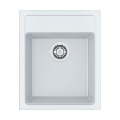 Franke Sirius évier tectonite 53x43 cm blanc 114.0496.101