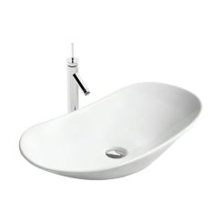 Rea Royal lavabo 62x36 cm ovale à poser blanc REA-U0441