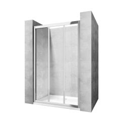 Rea Alex porte de douche 100 cm coulissant chrome brillant/verre transparent REA-K0546