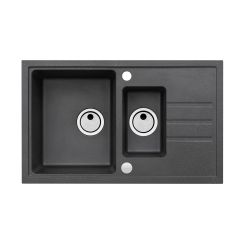 Alveus Intermezzo évier en granit 78x48 cm noir 1307091