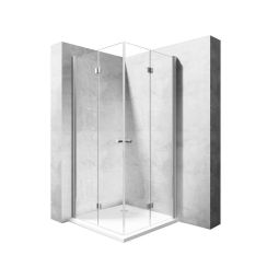 Rea Fold kabina prysznicowa 90x90 cm kwadratowa narożna chrom/szkło przezroczyste REA-K9991