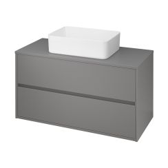 Cersanit Crea szafka 100 cm wisząca z blatem szary mat S924-020