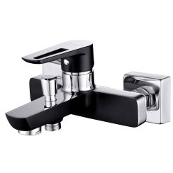 Cersanit Mille mitigeur bain-douche murale chrome-noir S951-009