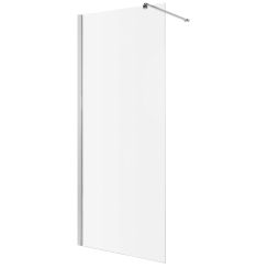Invena paroi de douche walk-in 110 cm chrome brillant/verre transparent AK-32-112