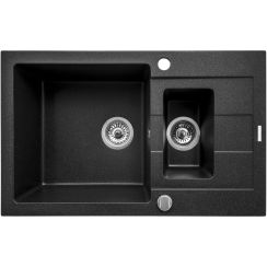 Pyramis Sparta Plus évier en granit 78x48 cm noir 70062801