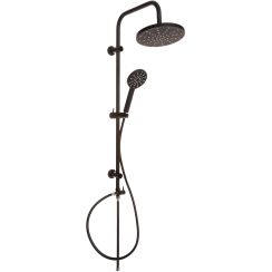 Invena Black ensemble de douche mural oui noir AU-03-D04