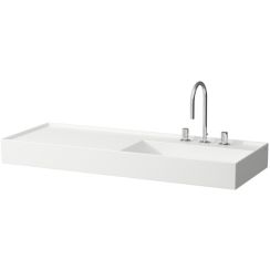 Laufen Kartell lavabo 120x60 cm rectangulaire de meuble blanc brillant H8133324001121