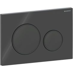Geberit Sigma bouton de chasse d'eau pour WC chrome brillant-noir 115.882.14.1