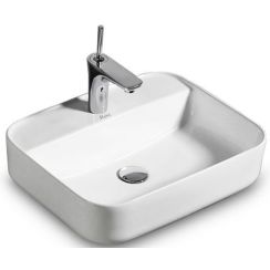 Rea Martina lavabo 51.5x41 cm rectangulaire à poser blanc brillant REA-U6646