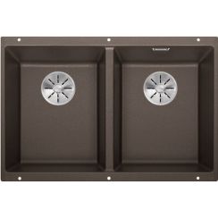 Blanco Subline 350/350-U évier en granit 72.5x40 cm marron 523583