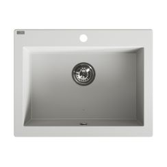 Laveo Komodo évier en granit 63.5x49 cm blanc SBK 610T