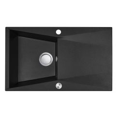 Laveo Grenada évier en granit 78x48 cm noir SBG 711T
