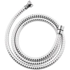 Invena tuyau de douche 150 cm chrome-blanc AW-30-J02