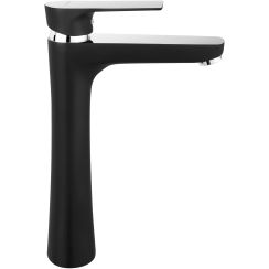 Ferro Algeo Square Black mitigeur de lavabo sur pied chrome-noir BAQ2LBLC